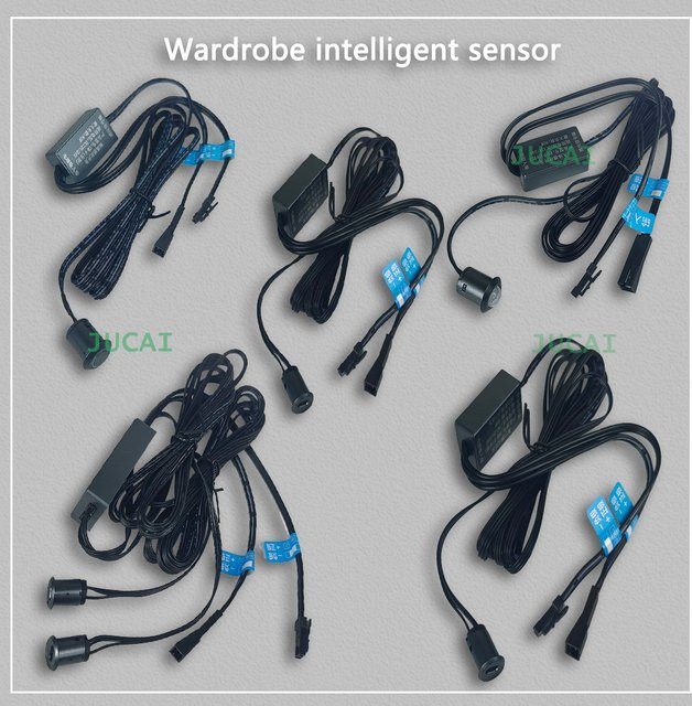 Intelligenter Infrarot-Induktionssensor für Kleiderschrank-LED-Lichtschalter mit automatischem Ein/Aus für Einzel- oder Doppeltüren, 12 V/24 V Dupont-Leitung - Bild 1