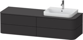 Duravit Waschtischunterschrank Happy D.2 Plus für Frauen, Grau matt, B/T: 160 x 55 cm - Bild 1