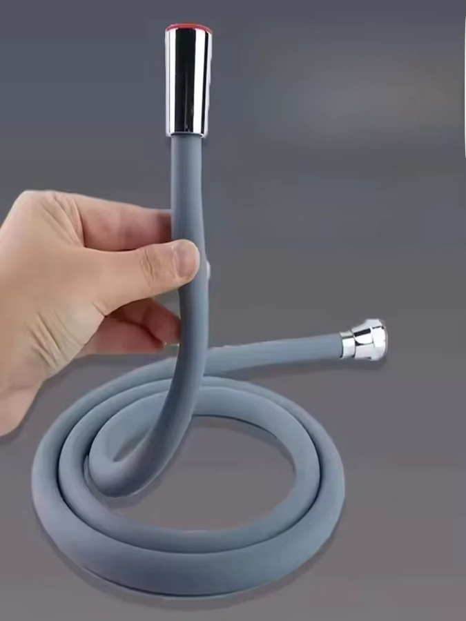 AQUREOW Silikon Duschschlauch Grau, flexibel und anti-twist, Länge: 1,5 m - Bild 5