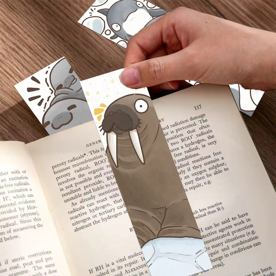 30 kreative Lesezeichen mit Tier- und Meeresmotiven aus Papier, bunte DIY-Nachrichtenkarten zum Markieren von Büchern für Studenten - Bild 3
