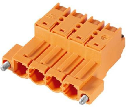 Weidmüller Stiftgehäuse-Kabel Polzahl 4, Rastermaß: 7.62 mm, Farbe: orange, 42 Stück - Bild 1