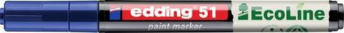 Edding 51 EcoLine Lackmarker Blau mit 1 mm und 2 mm Spitze aus recycelten Kunststoffen - Bild 1