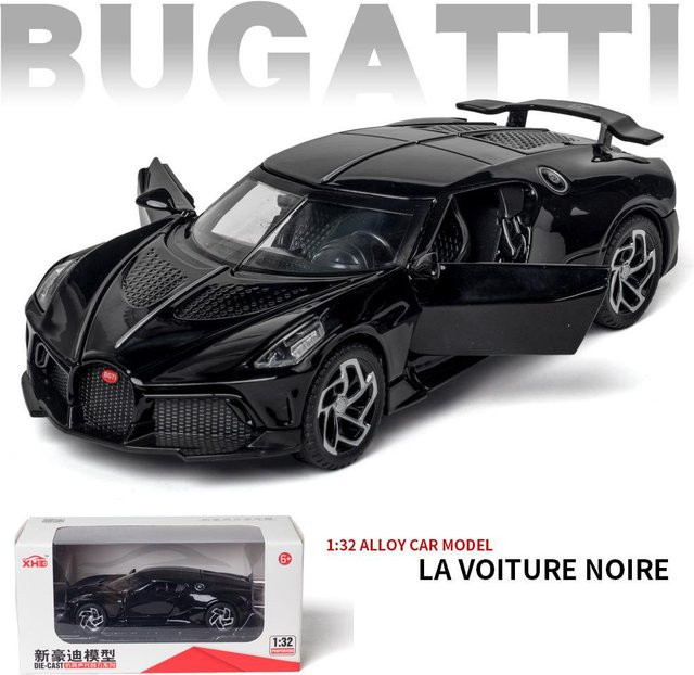 Bugatti La Voiture Noire, Modellauto, Maßstab 1:32, mit Ton und Licht, schwarz - Bild 1