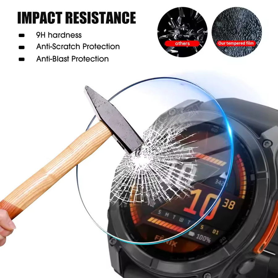 Garmin Displayschutzfolie aus gehärtetem Glas, Instinct 3 AMOLED Solar - Bild 4