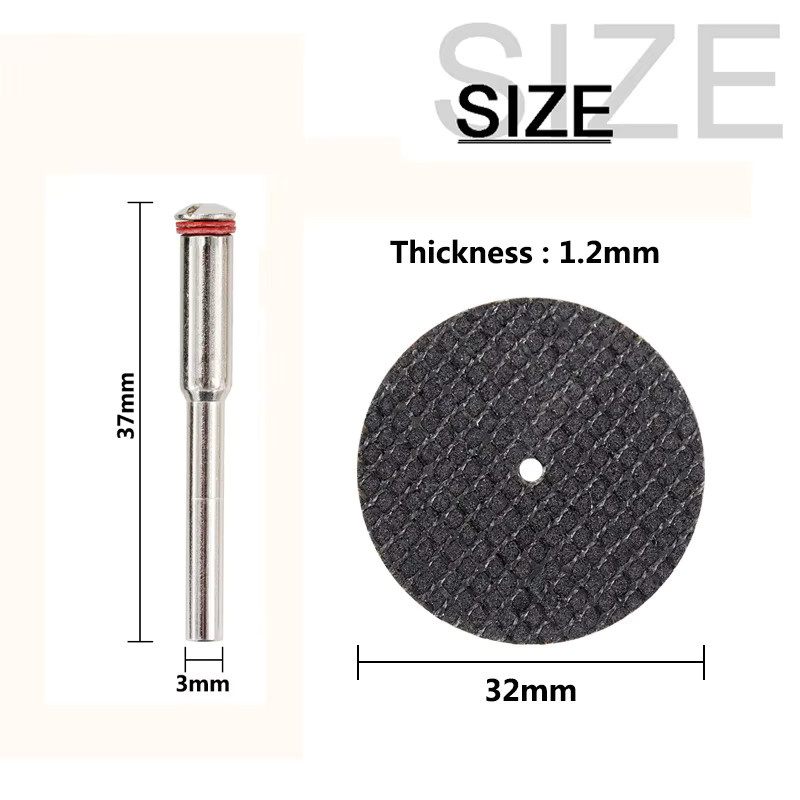 SI FANG Mini-Metalltrennscheibe zum Schleifschneiden für Drehwerkzeuge mit Dorn - Bild 2