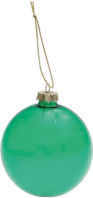 Rico Design Glaskugel Baumschmuck einfarbig Grün Transparent Durchmesser: 8 cm - Bild 1