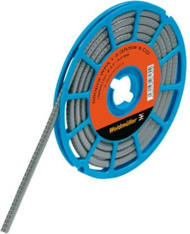 Weidmüller CLI C 02-3 GR/SW 8 CD Kennzeichnungsring in Grün/Schwarz aus Kunststoff mit Aufdruck 8 und Außendurchmesser-Bereich 1,3 bis 3 mm - Bild 1