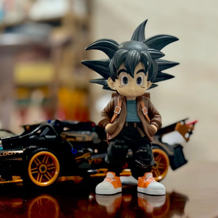 Fashnics Dragon Ball Son Goku Super Saiyan Q Version Figur, 15cm, PVC - Bild 5