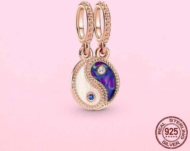 Anhänger Charm, 925 Silber, Perle, Zirkonia, Damen - Bild 1