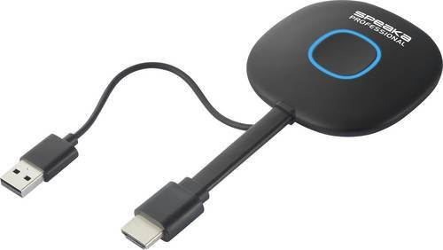 SpeaKa Professional SP-VShareZ Drahtloser Sender für Präsentationssysteme, Full HD HDMI, Schwarz, Reichweite 50 m, 2.4 GHz, 5 GHz und 5.8 GHz Wi-Fi - Bild 1
