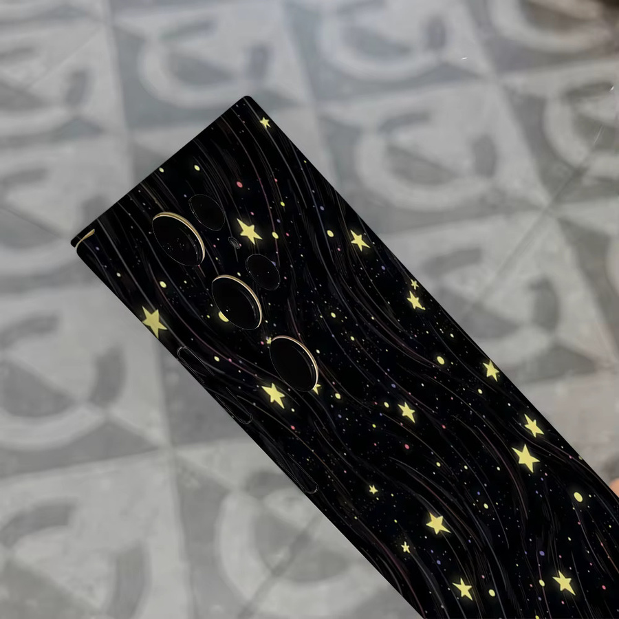 Stoßfeste Doppelschicht Handyhülle mit Sternenhimmel-Swirl Design für Samsung Galaxy S25 Ultra, S24 und S23 Ultra Plus - Bild 5
