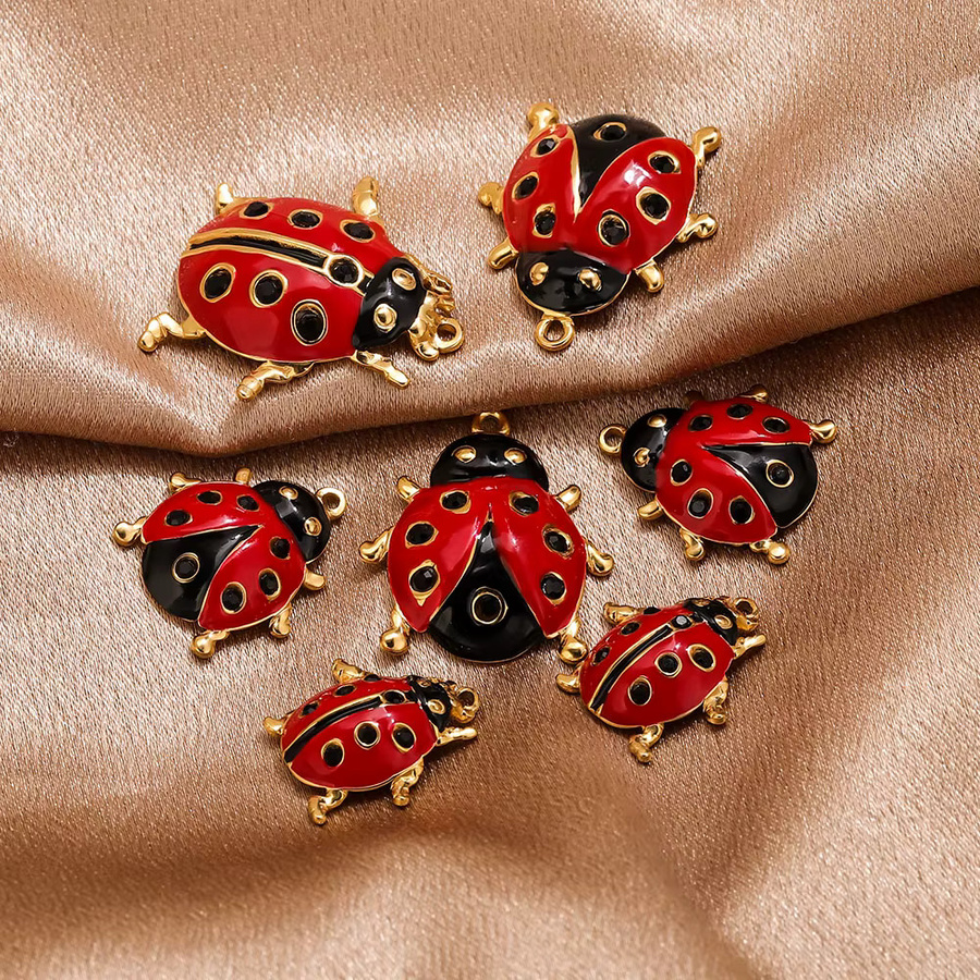 Anhänger Marienkäfer, Edelstahl, Bunt, Unisex - Bild 4