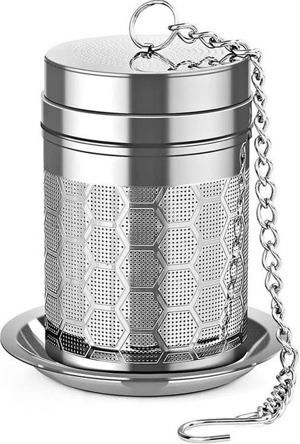 Bestbags Tee-Ei aus Edelstahl in Silber mit extrafeinen Maschen und verlängertem Kettenhaken für losen Tee - Bild 1