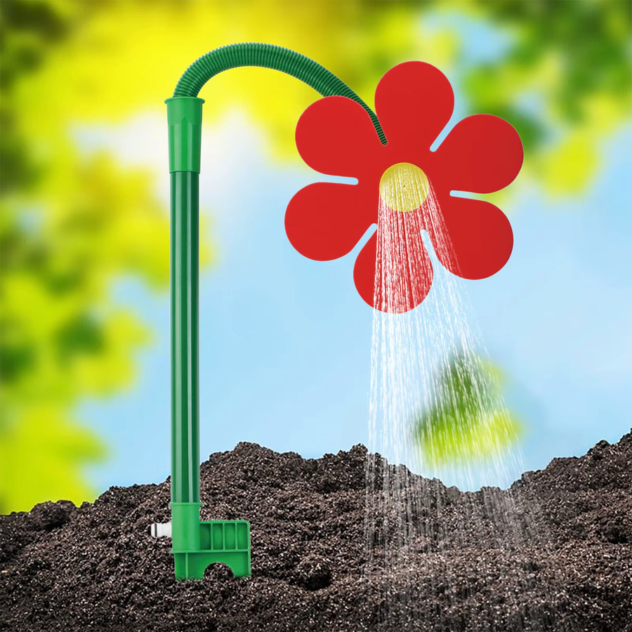 JOCESTYLE Gänseblümchen-Sprinkler 360 Grad rotierender Rasensprinkler in Weiß für die Gartenbewässerung - Bild 2