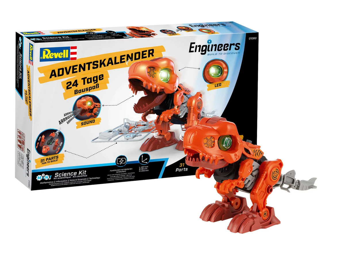 Revell Advent Calendar Engineers Electric T.Rex, ab 8 Jahren - Bild 2