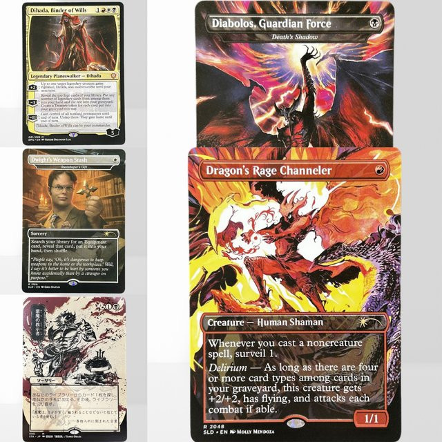 Hasbro HOLO39-1-D TCG Magischer Proxy-Totenschein-Drachenwut-Kanalierer Phyrexian Tower Dragon of Mount Gulg, Schwarz - Bild 1