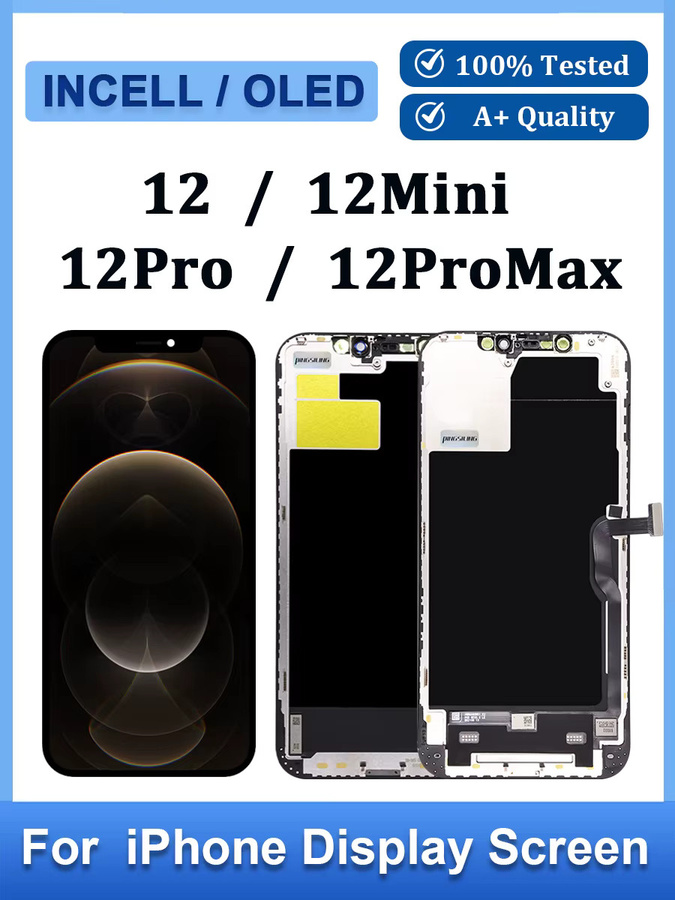 Apple iPhone 12 12 Pro 12 Pro Max 12 Mini LCD Incell OLED Display Ersatzteil mit 3D Touch und Digitizer Baugruppe in Schwarz - Bild 5
