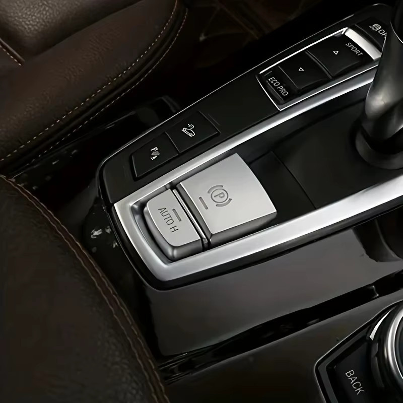 P AUTO Elektronische Handbremse H-Taste Schalter Abdeckung Trim Aufkleber in Silber für BMW 5 6 7 Serie 5GT F10 F12 F01 X3 X4 X5 X6 - Bild 5