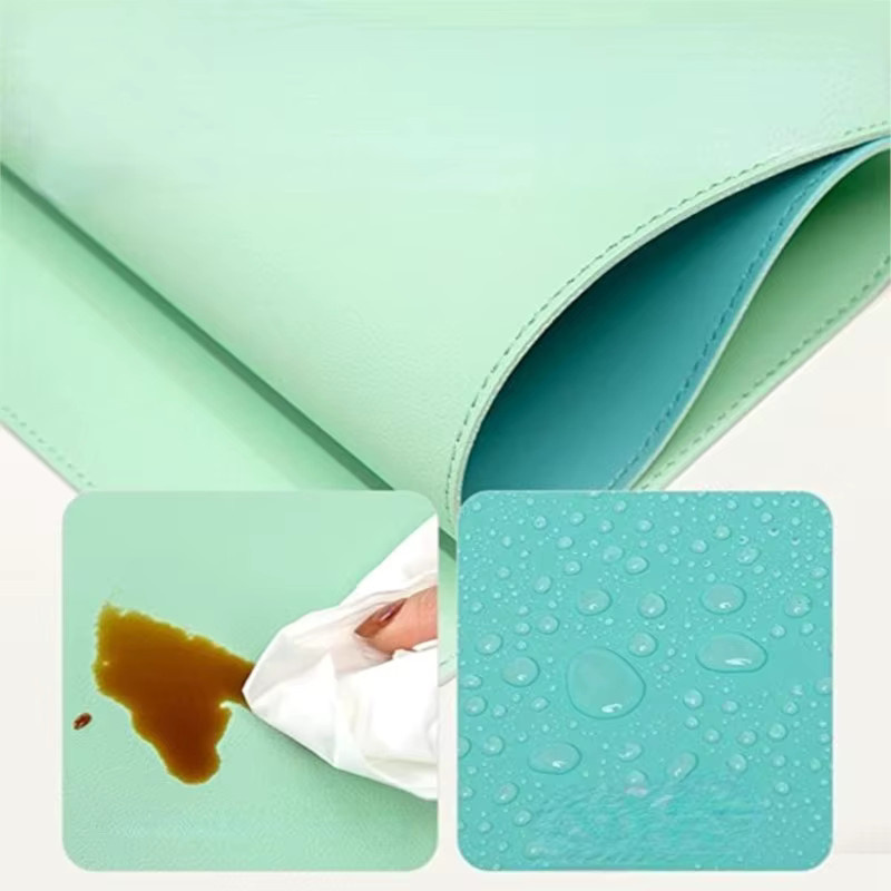 Tragbares großes Mauspad aus wasserfestem PU-Leder und Wildleder in Candy Farben für Gamer und Schreibtischnutzer - Bild 1
