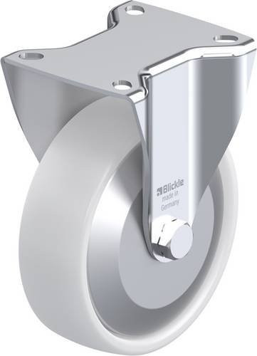 Blickle Bockrolle BK-PO 125R-1-FA in Weiß mit 125 mm Rad-Durchmesser und 300 kg Tragfähigkeit - Bild 1