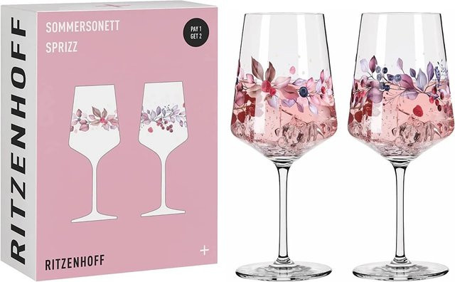 Ritzenhoff Aperitifgläser Sommersonett SPRIZZ 2023 2er Set pink - Bild 1