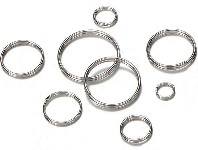 MOONMADE Schlüsselring Metall, Kreis, 6-20mm, Unisex - Bild 1