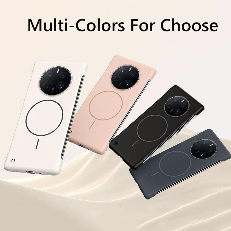 Rahmenlose magnetische kabellose Lade-Handyhülle für Huawei Mate 50 Pro, Schlanke harte Rückabdeckung in Schwarz, Beige oder Pink - Bild 2