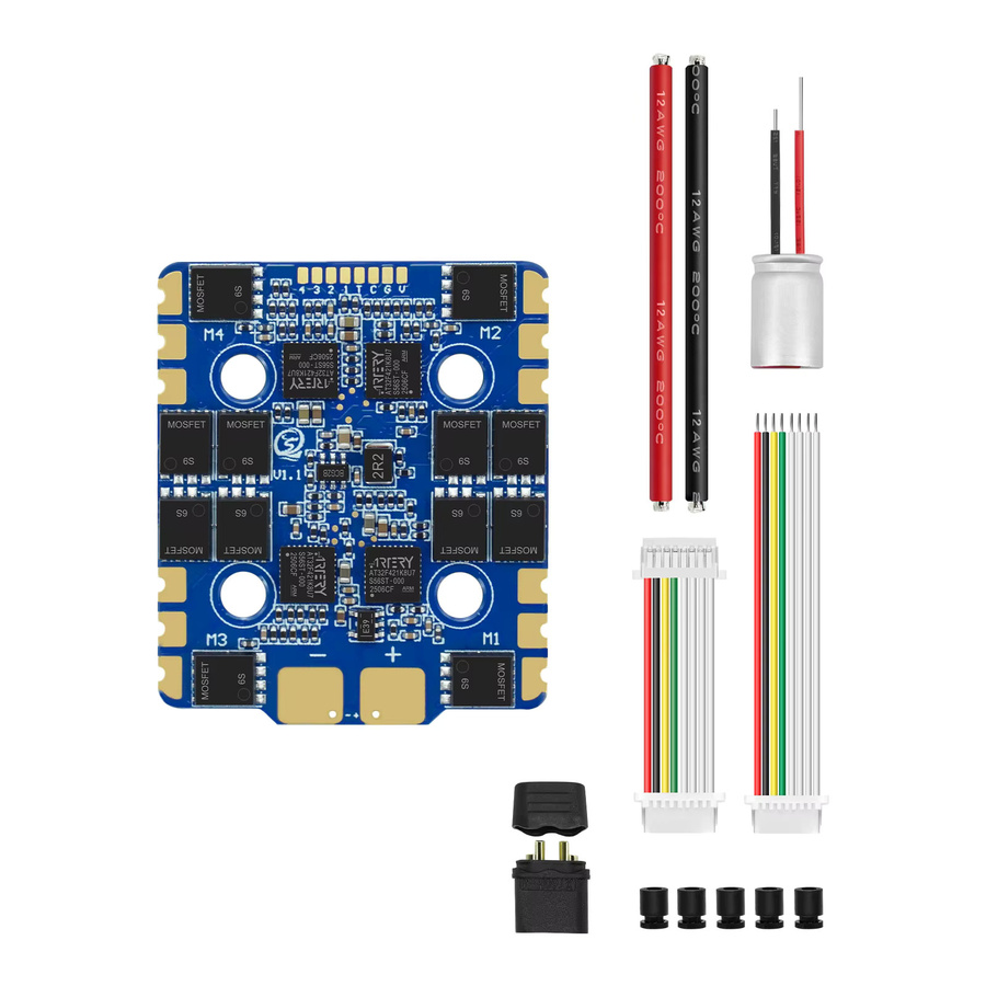 SEQURE Blueson A1 A2 4in1 ESC AM32 128KHz für FPV Racing Freestyle Drohnen in Blau - Bild 2
