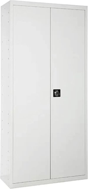 PROREGAL Stahlschrank AMEGO Metallschrank mit Flügeltüren in Weiß, H x B x T: 180 x 60 x 40 cm - Bild 1
