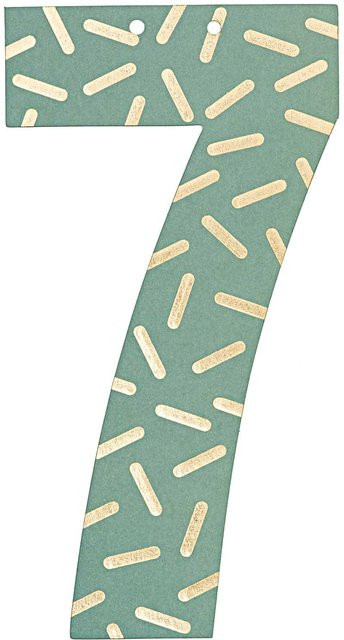 Rico Design Girlanden-Zahl 7 aus Papier, Höhe: 14 cm - Bild 1
