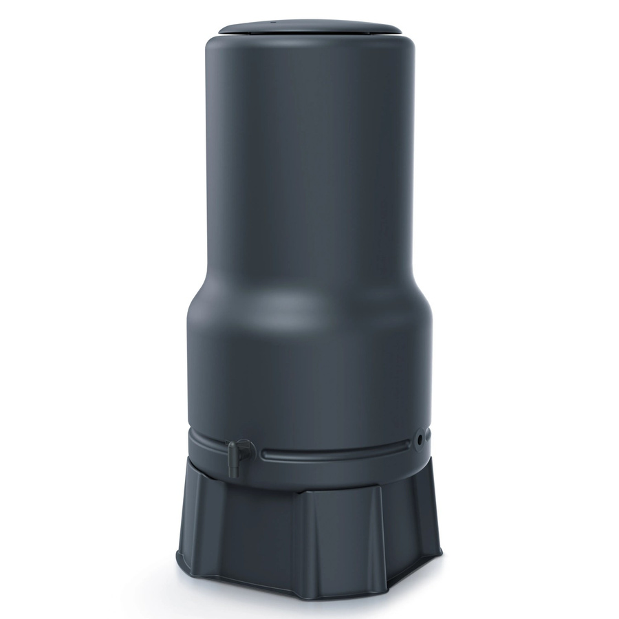 Waterform Regentonne Aquabell Set mit Unterstand und Wasserhahn, Anthrazit, 200 l - Bild 2