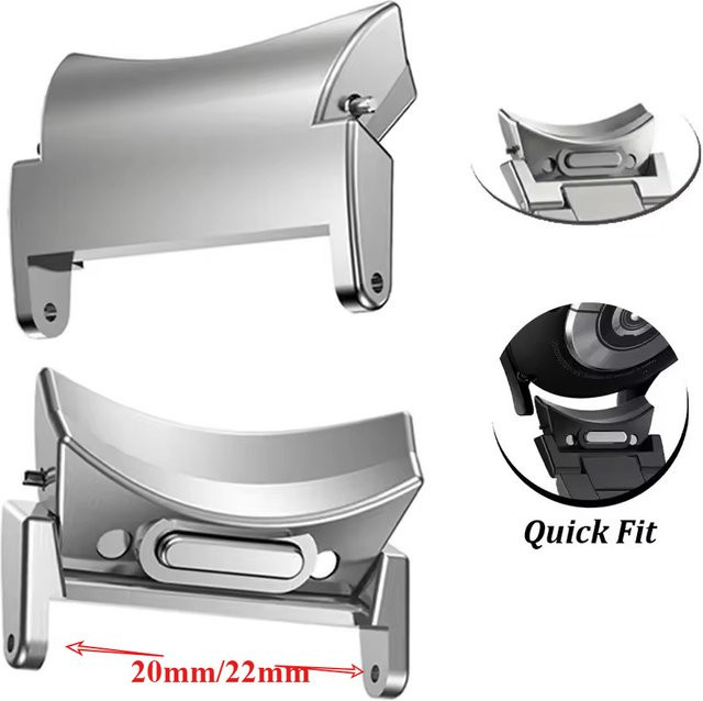 FancyWrist Schnellwechseladapter Edelstahl, Silber, Samsung Galaxy Watch Zubehör - Bild 1