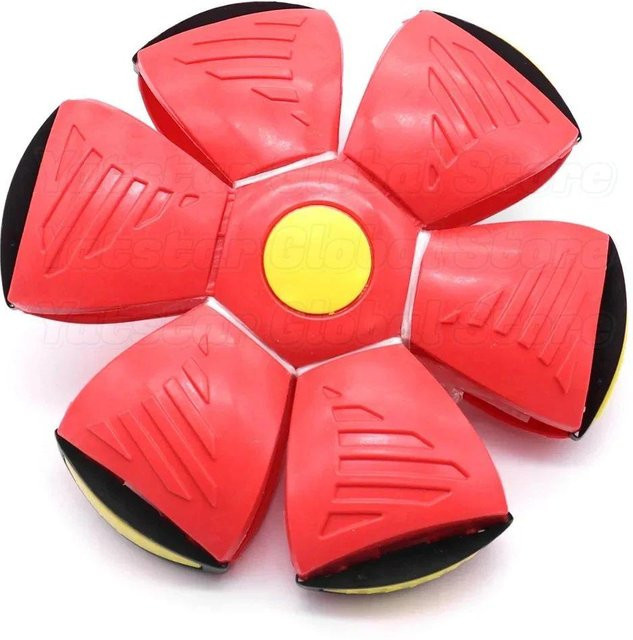 Magische Transformation UFO Fliegende Untertasse Ball, Weltraum, Schaumstoff, Rot - Bild 1