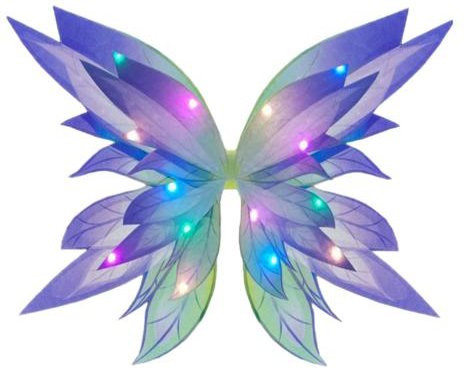 Leuchtende Schmetterlingsflügel, Feenkostüm, Blau, Fantasy - Bild 1
