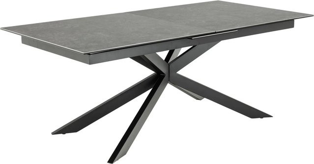 ebuy24 Irwine Esstisch mit Auszug, Schwarz, B: 100 cm, T: 200 cm bis 240 cm, H: 76 cm - Bild 1