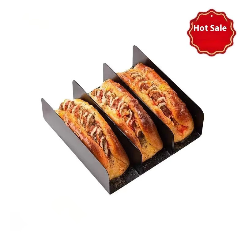YUZI Antihaft Backform aus Kohlenstoffstahl in Schwarz für Hot Dogs, Toast und Gebäck - Bild 2