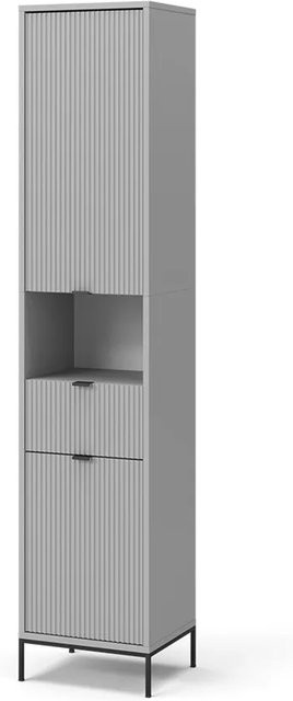 Vicco Hochschrank Eliza Badschrank Grau B/T/H: 40 x 33,92 x 190 cm - Bild 2