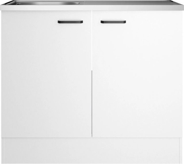 OPTIFIT Spülenunterschrank OPTImulti MUBO SPL105-1+ Weiß Matt, B/T/H: 100 x 50 x 88,2 cm - Bild 1