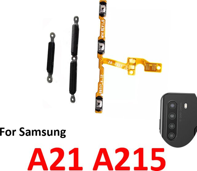 Samsung Galaxy A21 A215 Reparatur-Flexkabel für Ein/Aus- und Lautstärketasten in Schwarz - Bild 1