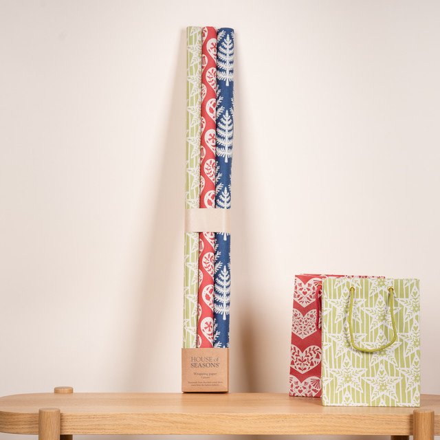 3er Set Geschenkpapier Natur von BLUME2000 in Multicolor für Weihnachten - Bild 1