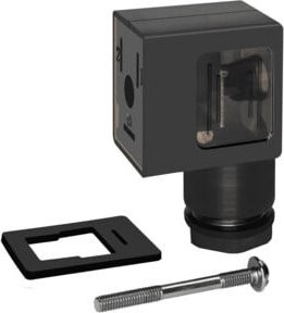 Riegler Gerätestecker mit LED in Schwarz für BG 200 - 400 - Bild 1