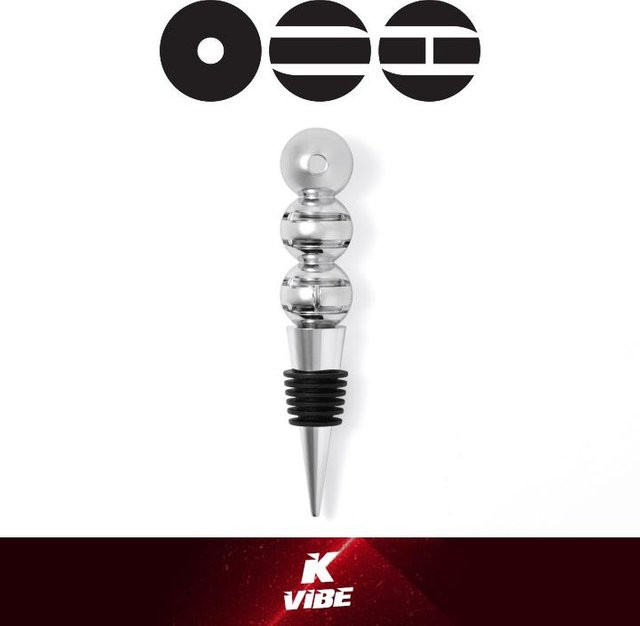 Offizieller BTS ARIRANG Premium Weinverschluss von HYBE in Weiß und Silber mit luftdichtem Design aus Silikon und Metall - Bild 1