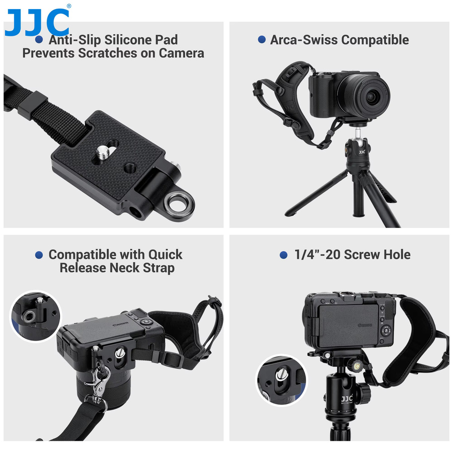 JJC Kamera Handschlaufe für DSLR und spiegellose Kameras in Schwarz - Bild 4