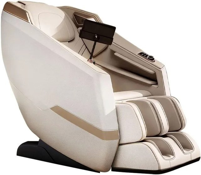 360Home Massagesessel Zero-Gravity Liegesessel mit Tiefenmassage, Heizfunktion, Bluetooth und SL-Schienen, Weiß, B: 73 cm, T: 140 cm, H: 106 cm - Bild 1
