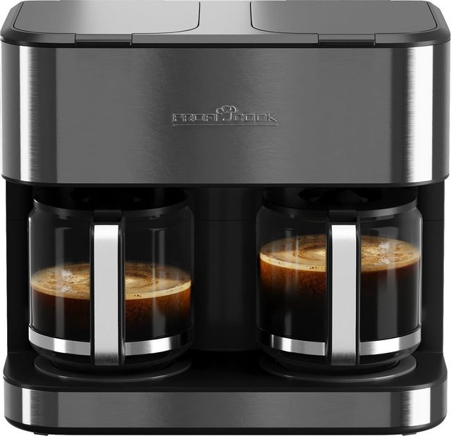 PROFICOOK PC-KAD 1308 Filterkaffeemaschine Dark Inox in Silber/Grau mit 3,6 l Wassertank, Glaskanne, Warmhalteplatte und Abschaltautomatik - Bild 2