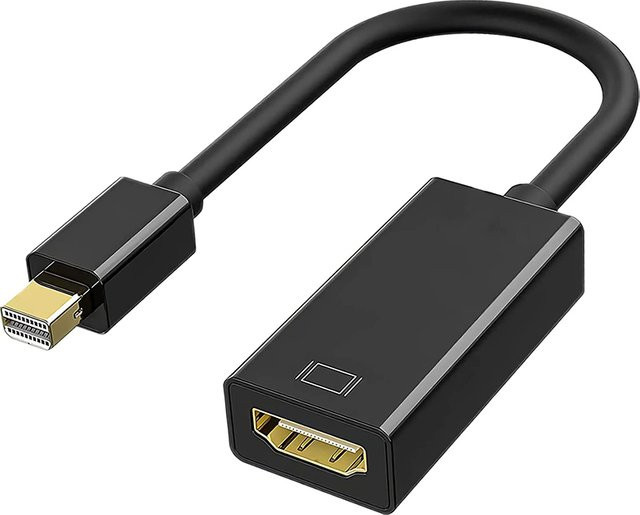 Apple Mini-DisplayPort auf HDMI Adapter Kabel in Schwarz für MacBook Air Pro zur 4K und 1080p Übertragung - Bild 1