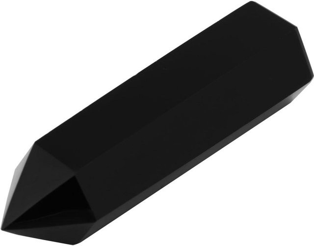 Natürlicher schwarzer Obsidian Kristallstein als sechseckiger Zauberstab zur Heilung in Schwarz - Bild 1
