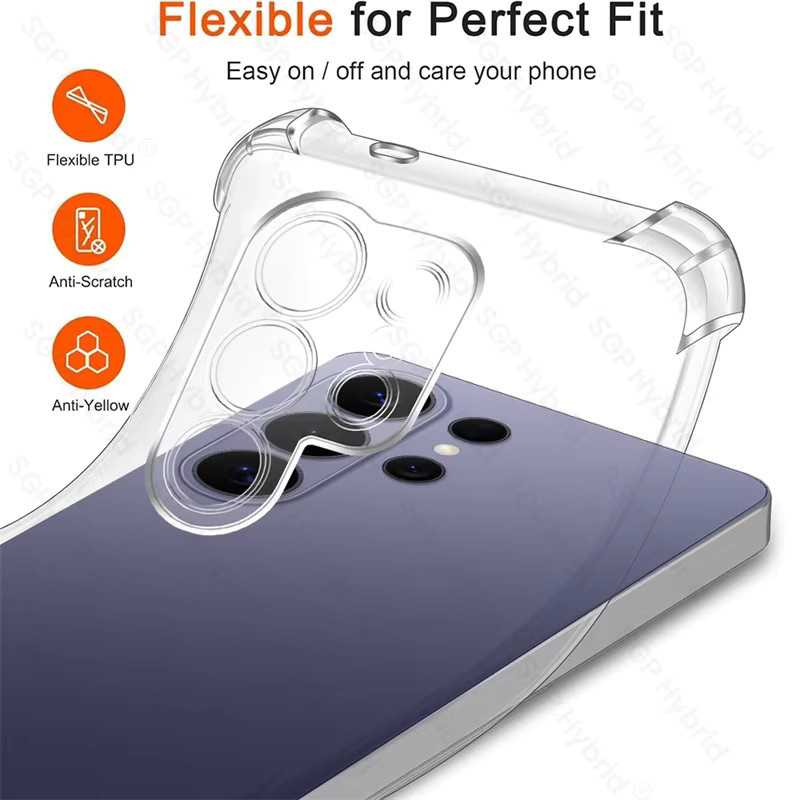 Stoßfeste transparente Schutzhülle aus weichem TPU für Samsung Galaxy S26 Ultra und S26 Plus 5G mit Anti-Vergilbungseffekt - Bild 5