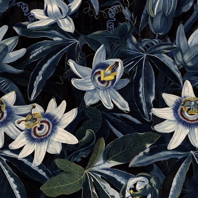 Art for the Home Fototapete Classic Chique Blaues Blumenmeer, Breite: 280 cm, Höhe: 200 cm - Bild 1