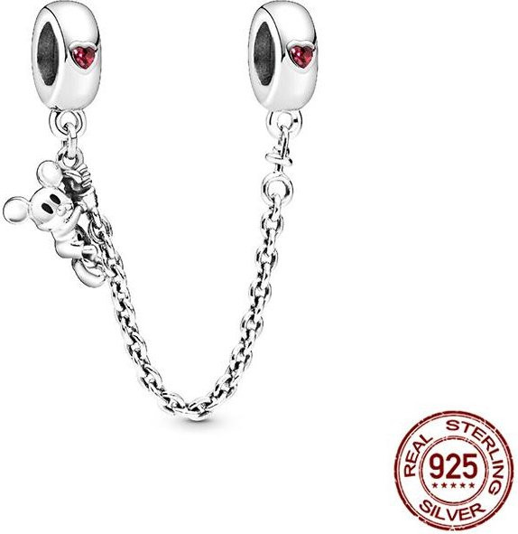 Mickey Minnie Marvel Iron Man Anhänger, Silber, Kupfer, Damen - Bild 1